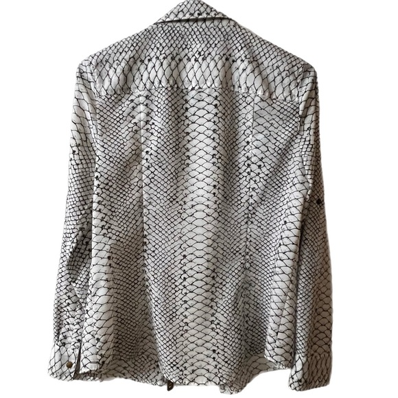 Michael Kors Lightweight Zip Up Snake Print Jacket S - Picture 2 of 8